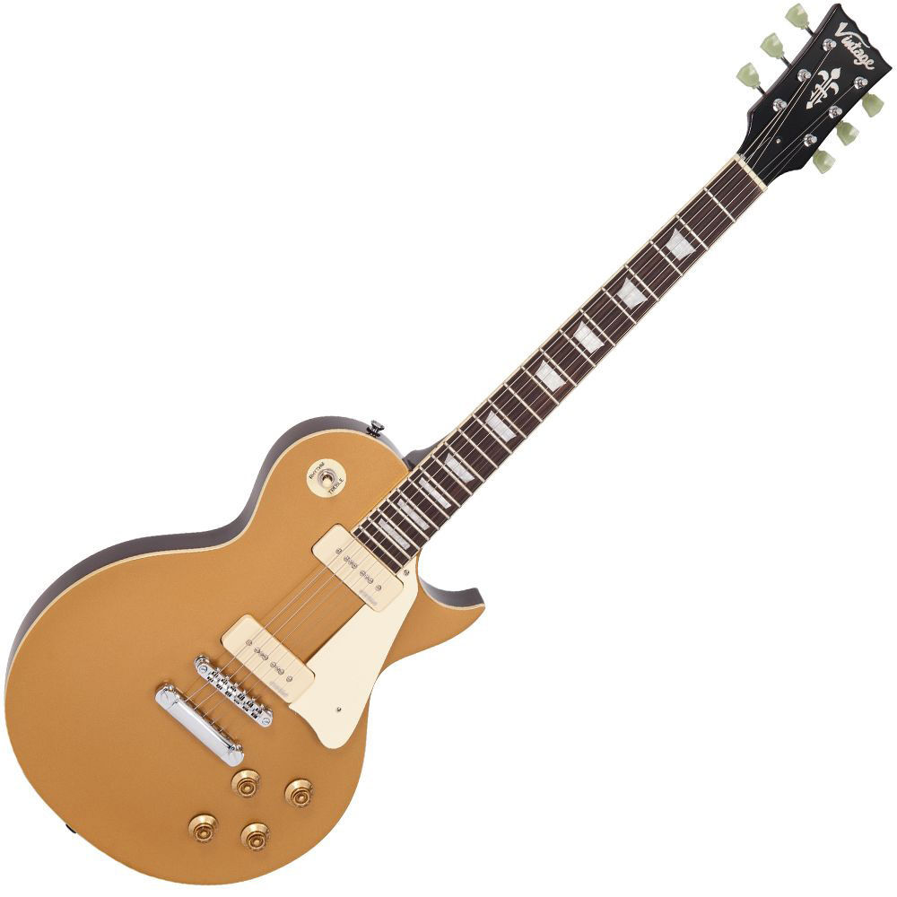 Vintage  Standard Series V100GT Gold Top Guitarras formato Single Cut
