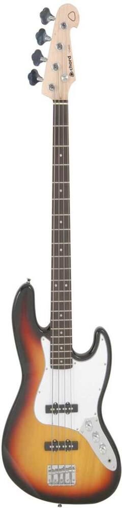 Chord Guitarra Baixa Eletrica 3 Tons Sunburst Brilhante