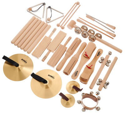 Goldon Percussion Instrumenten Set in Holzbox