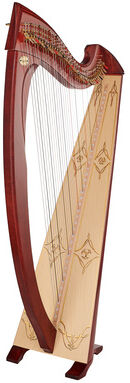 Salvi Una Deluxe Lever Harp Mahogany