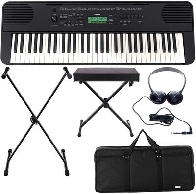 Yamaha PSR-E360 Black Deluxe Bundle