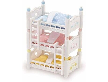 Calico Critters Mobiliário de Brincar Triple Baby Bunk Beds (Idade Mínima: 3 Anos - 5.12x3.86x2.44 cm)