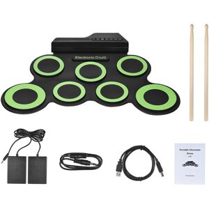 HOD Health&Home Portable Electronic Digital Drum Kit Usb 7 Pads Roll Up Silicone Set