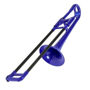 ZAMASS Trombone Instrument Mini Plastic Trombone Brass Instrument Alto E Flat Trombone With Mouthpiece And Accessories (Color : Blue)