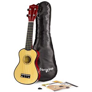 Martin Smith UK-212-A Soprano Ukulele with Ukulele Bag & Chord Book, Natural