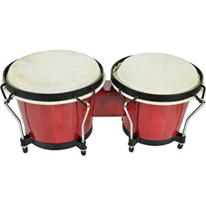 Chord Set of 2 bongos 6.5" and 7.5" Complete with Carry bag Red Finish