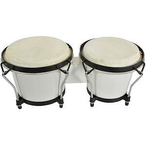 Chord Set of 2 bongos 6.5" and 7.5" Complete with Carry bag White Finish