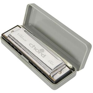 Chord 10 Hole Harmonica With Case & Cleaning Cloth Key C