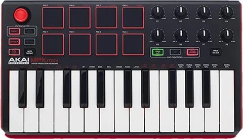 Refurbished: Akai Professional MPK Mini MKII 25-Key Ultra-Portable USB MIDI, A