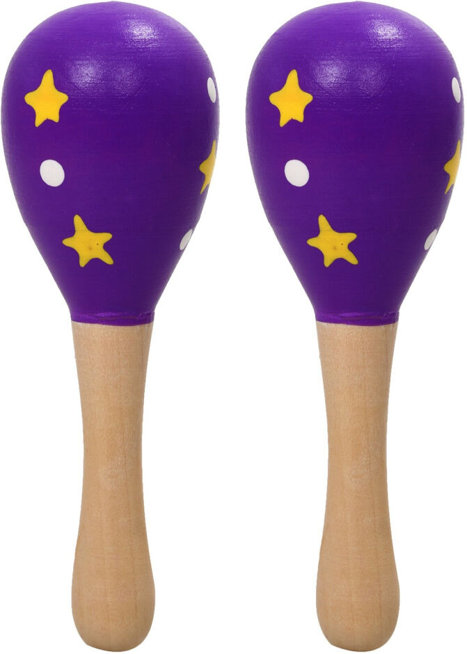 Exogio 2X Wooden Maraca Musical Instrument Children's Toy