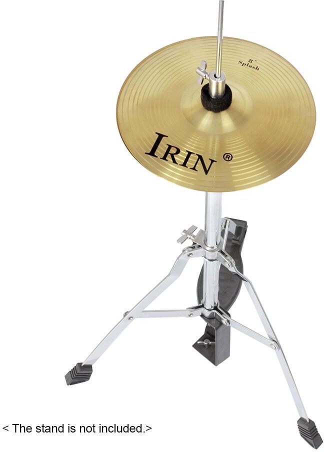 TOMTOP JMS 8" Brass Alloy Crash Ride Hi-Hat Cymbal for Drum Set