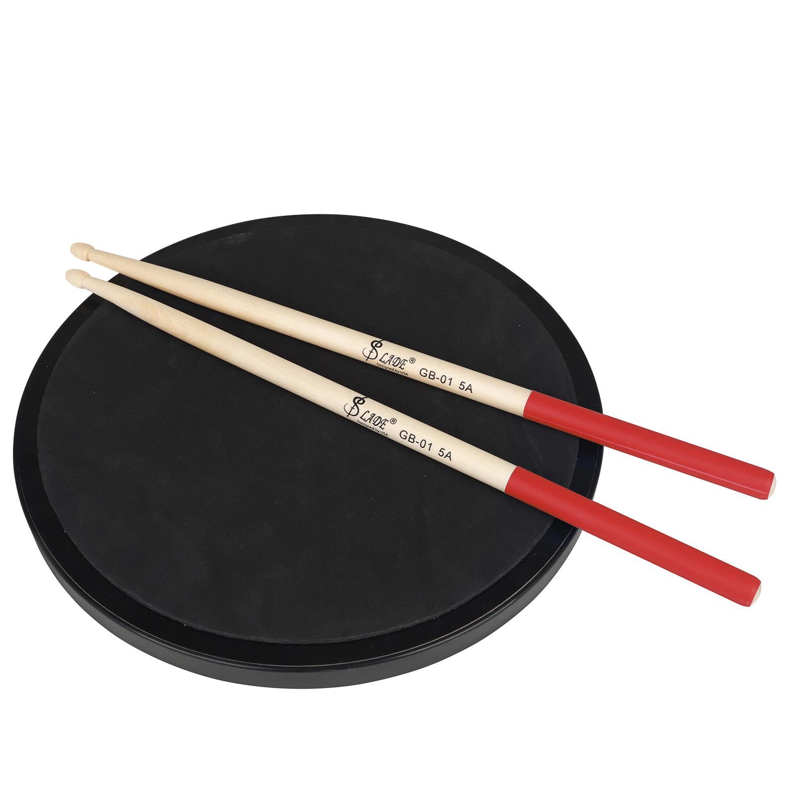 TOMTOP JMS SLADE 3 Pairs 5A Drum Sticks Maple Wood Drumsticks Triangular Tip Non-Slip Rubber Handle Musical