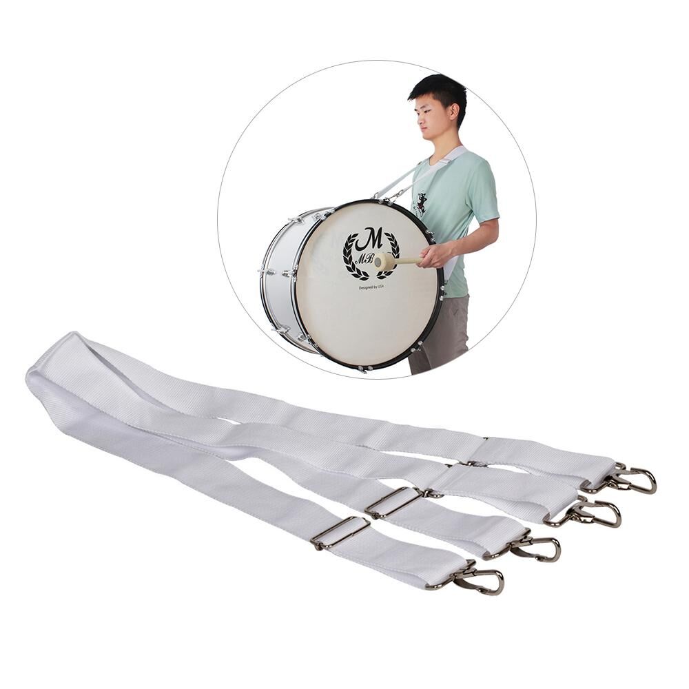 TOMTOP JMS Adjustable Parade Marching Bass Drum Shoulder Strap Sling Nylon Belt Metal Clip Musical Percussion