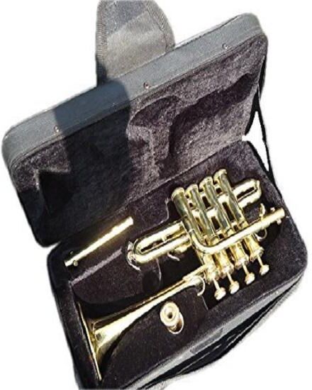 ROYAL HANDICRAFT Musical Piccolo Trumpet Bb Pitch With Free Hard Case & Mouthpiece