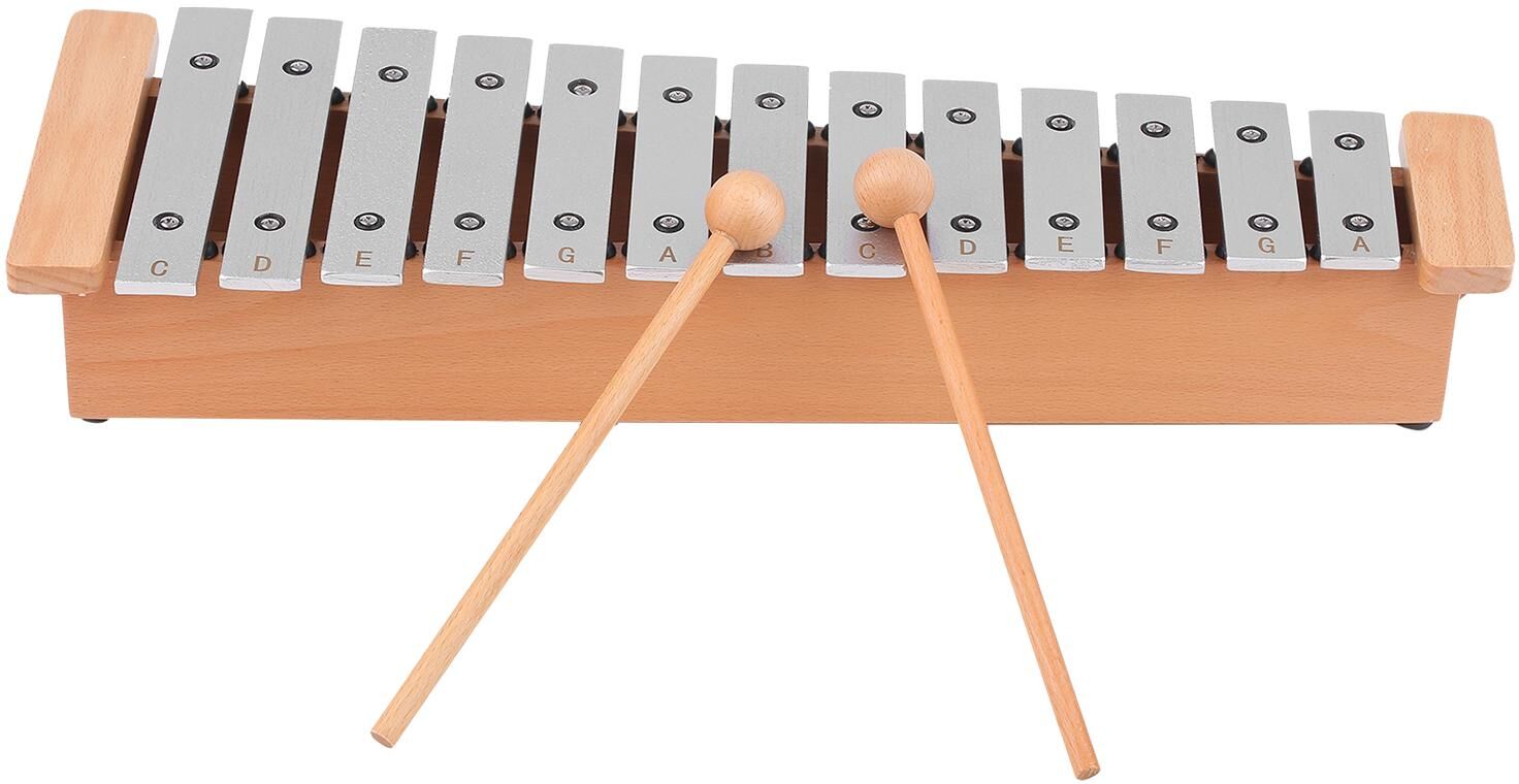 TOMTOP JMS 13-Note Glockenspiel Portable Aluminum Piano Xylophone Percussion Instrument Musical Instrument