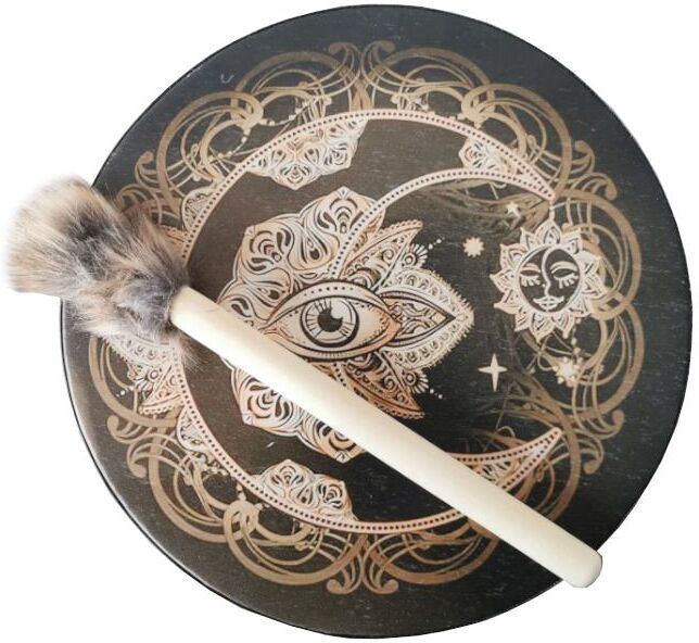 HOD Health&Home Mandala Sun Moon Siberian Shaman Drum Spiritual Musical Percussion