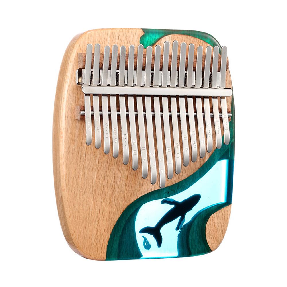 TOMTOP JMS 17 Keys Beech Wooden Kalimba Thumb Finger Piano Mini Kalimba Portable Musical Instrument
