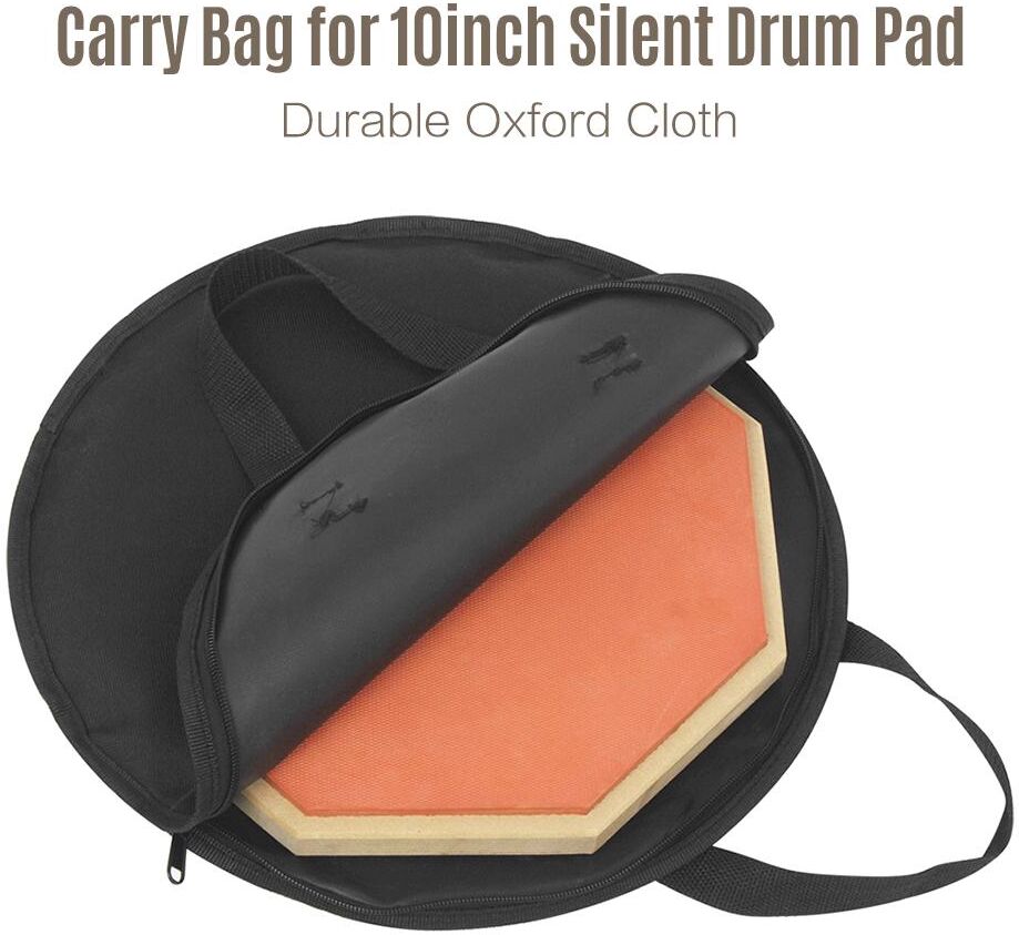 TOMTOP JMS Silent Drum Pad Carry Bag Storage Bag Holder for 10inch Dumb Drum