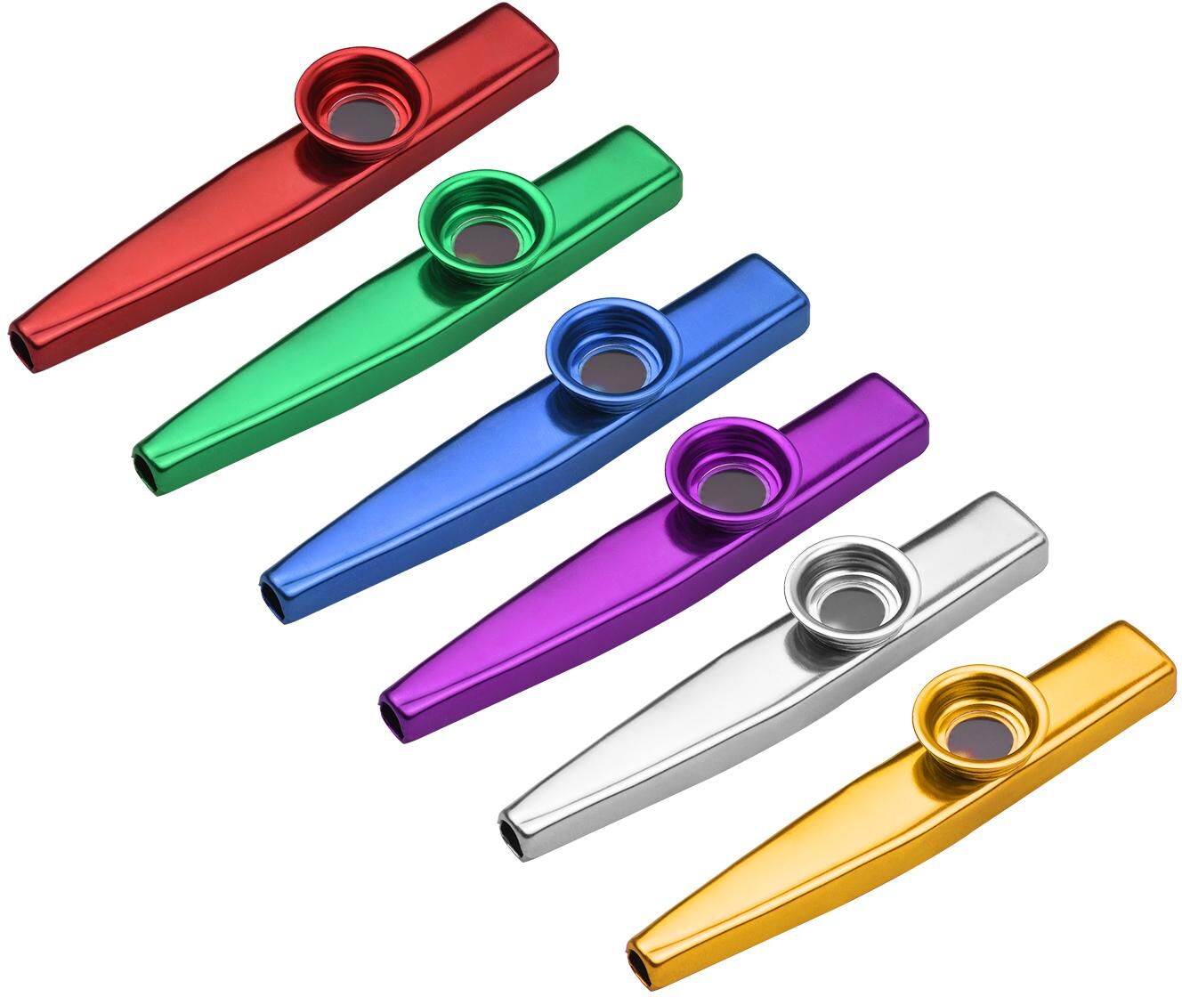 TOMTOP JMS Muslady 6pcs Aluminum Alloy Kazoo Musical Instrument for Child Adult Beginner