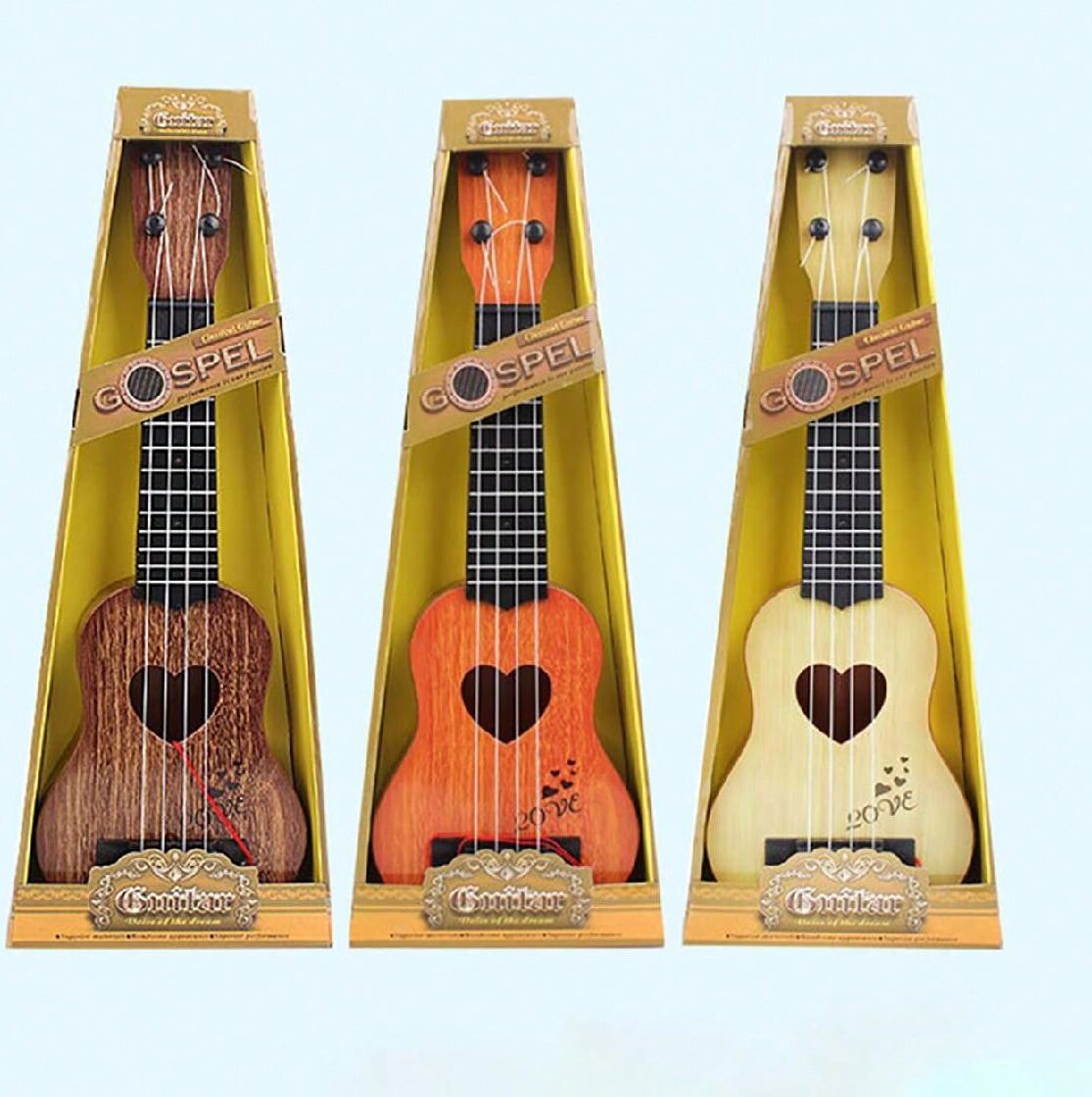 SHEIN 1pc Miniature Ukulele Toy Musical Instrument For Beginners With A Beautiful Tone And A Tuning Key, Random Color Multicolor one-size