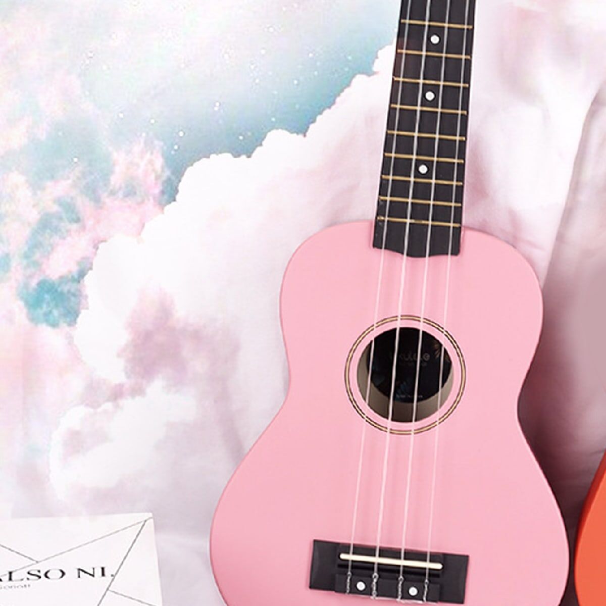 SHEIN 1 Pc Wood Guitar 21 Inch Ukulele Instrument StarterTrendy Soprano Ukulele For Beginners Hawaiian Ukulele As A Gift Pink one-size