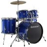 Ludwig Accent Drive 5-Piece Complete Drum Set - 22" Bass (Blue Sparkle)