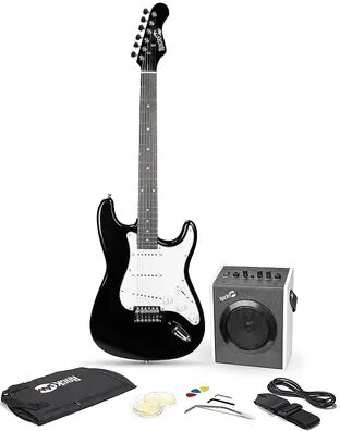 RockJam Full-Size Electric Guitar Kit, Black