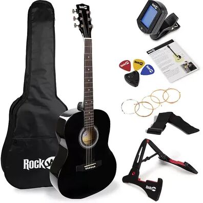 RockJam Acoustic Guitar Kit, Black