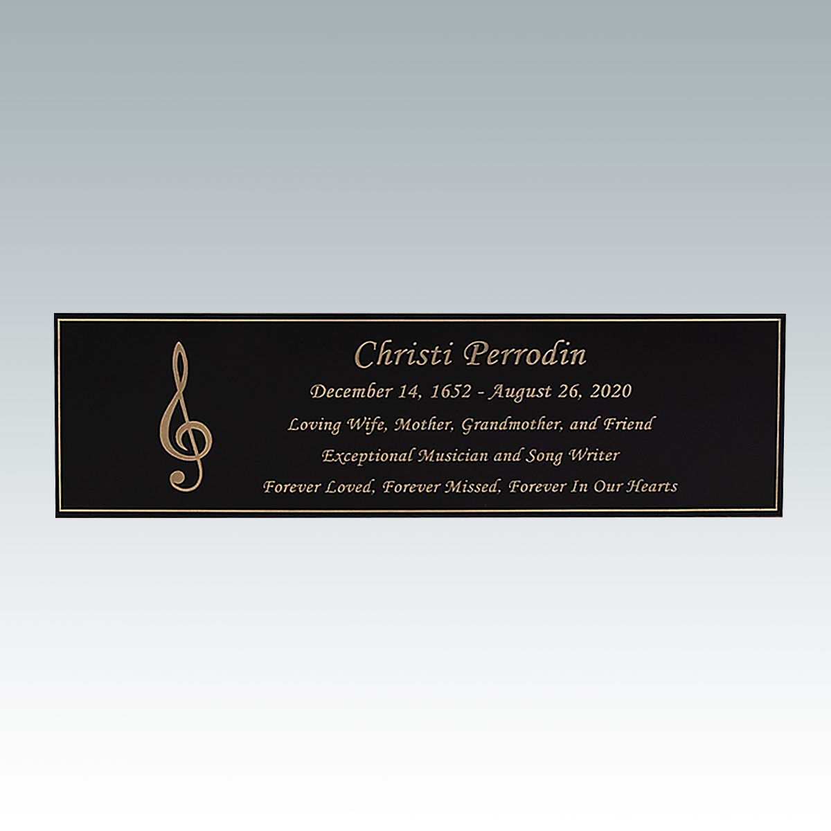 Perfect Memorials Large Acoustic Guitar Urn Plaque Only