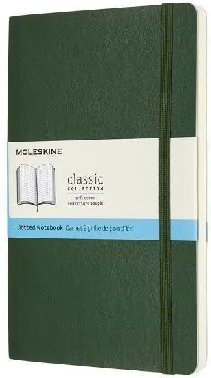 Moleskine Germany Moleskine Notizbuch, Large, A5, Punktraster, Soft Cover, Myrtengrün