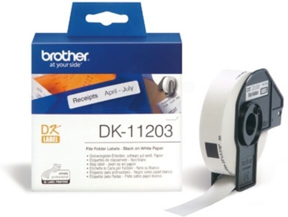 Brother Original Brother P-Touch QL 500 Series Etiketten (DK-11203) 17mm x 87mm, Inhalt: 300 - ersetzt Labels DK11203 für Brother P-Touch QL 500Series