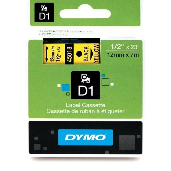 Dymo Original Dymo 45018 / S0720580 Etiketten multicolor 12mm x 7m - ersetzt Dymo 45018 / S0720580 Labels