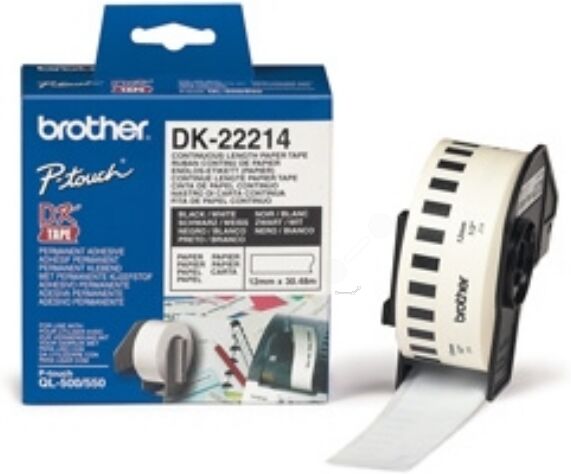 Brother Original Brother P-Touch QL 1100 Etiketten (DK-22214) weiß 12mm x 30,48m - ersetzt Labels DK22214 für Brother P-Touch QL1100