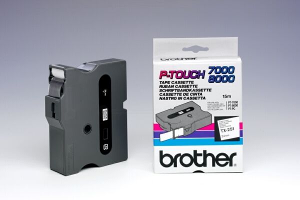 Brother Original Brother P-Touch 7000 Farbband (TX-251) multicolor 24mm x 15m - ersetzt Schriftband TX251 für Brother P-Touch7000