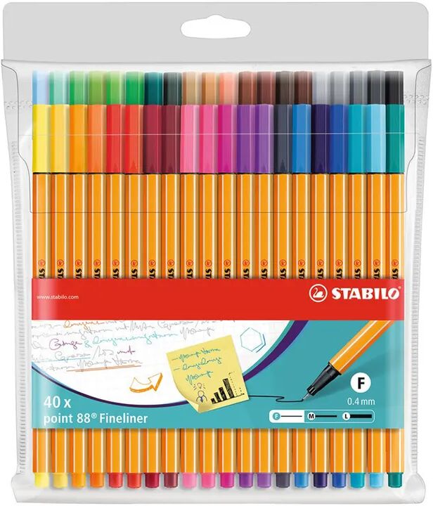 STABILO® Fineliner POINT 88 ETUI mit 40 Farben