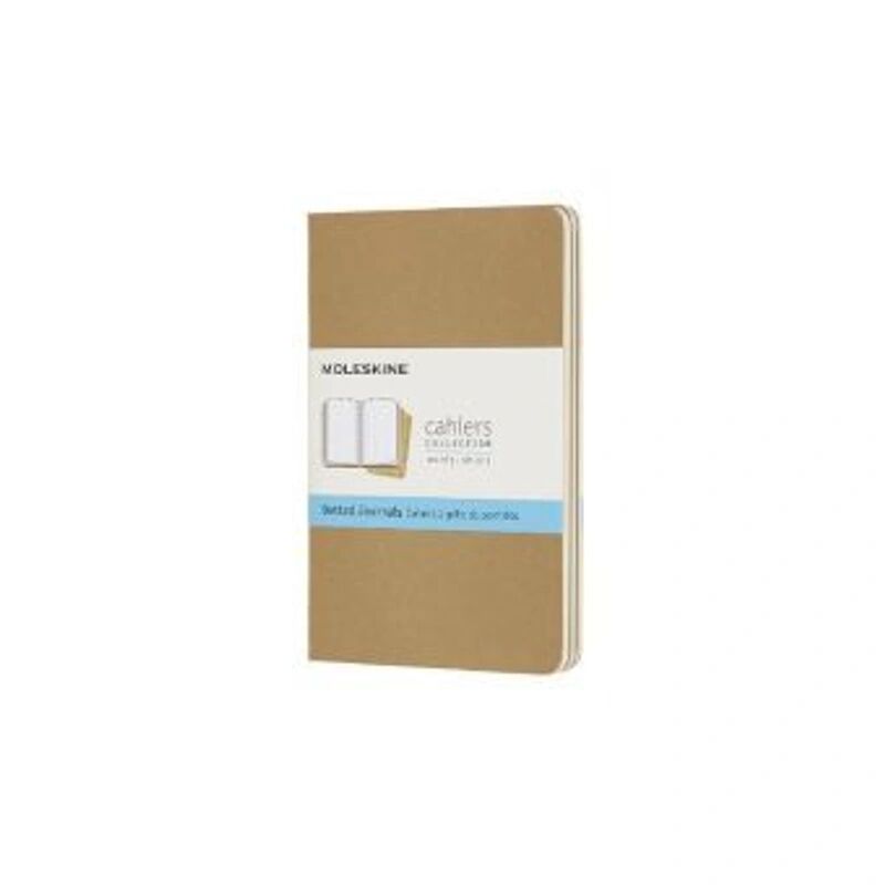 Moleskine Germany Moleskine Cahier Pocket/A6, 3er Set, Punktraster, Kartoneinband, Packpapierbraun