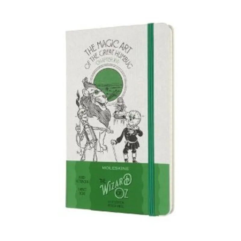 Moleskine Notizbuch Large/A5 Liniert, Der Zauberer von Oz, Grün Magische Kunst