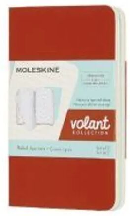 Moleskine Germany Moleskine Volant XS, 2er Set, Liniert, Soft Cover, Korallrot, Aquamarinblau