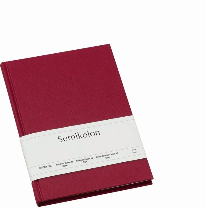 Semikolon Notizbuch Classic A5 blanko burgundy