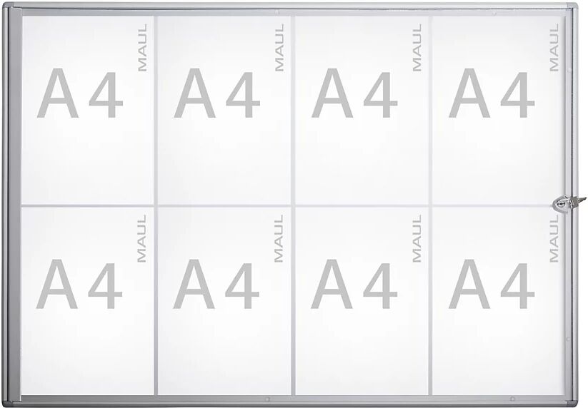 MAUL Schaukasten, Außentiefe 27 mm Außenhöhe 655 mm 8 x DIN A4