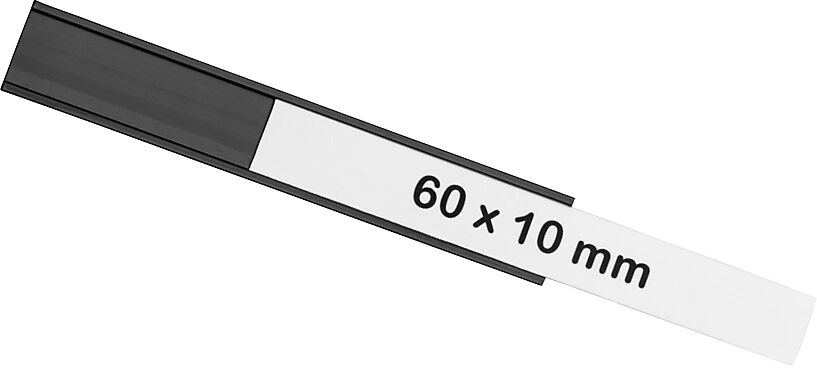 magnetoplan magnetoflex® U-Profil, VE 30 Stk HxB 10 x 60 mm schwarz