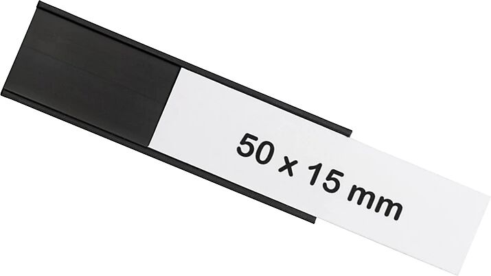 magnetoplan magnetoflex® U-Profil, VE 30 Stk HxB 15 x 50 mm schwarz