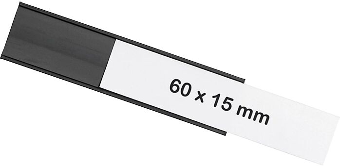 magnetoplan magnetoflex® U-Profil, VE 30 Stk HxB 15 x 60 mm schwarz