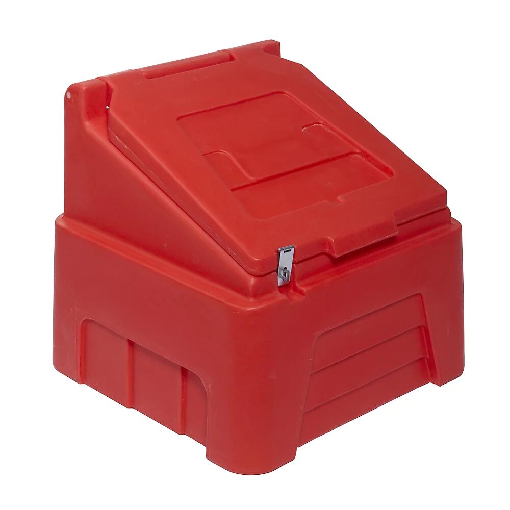 Kunststoffbehälter mit doppelwandigem Klappdeckel Inhalt 200 l rot