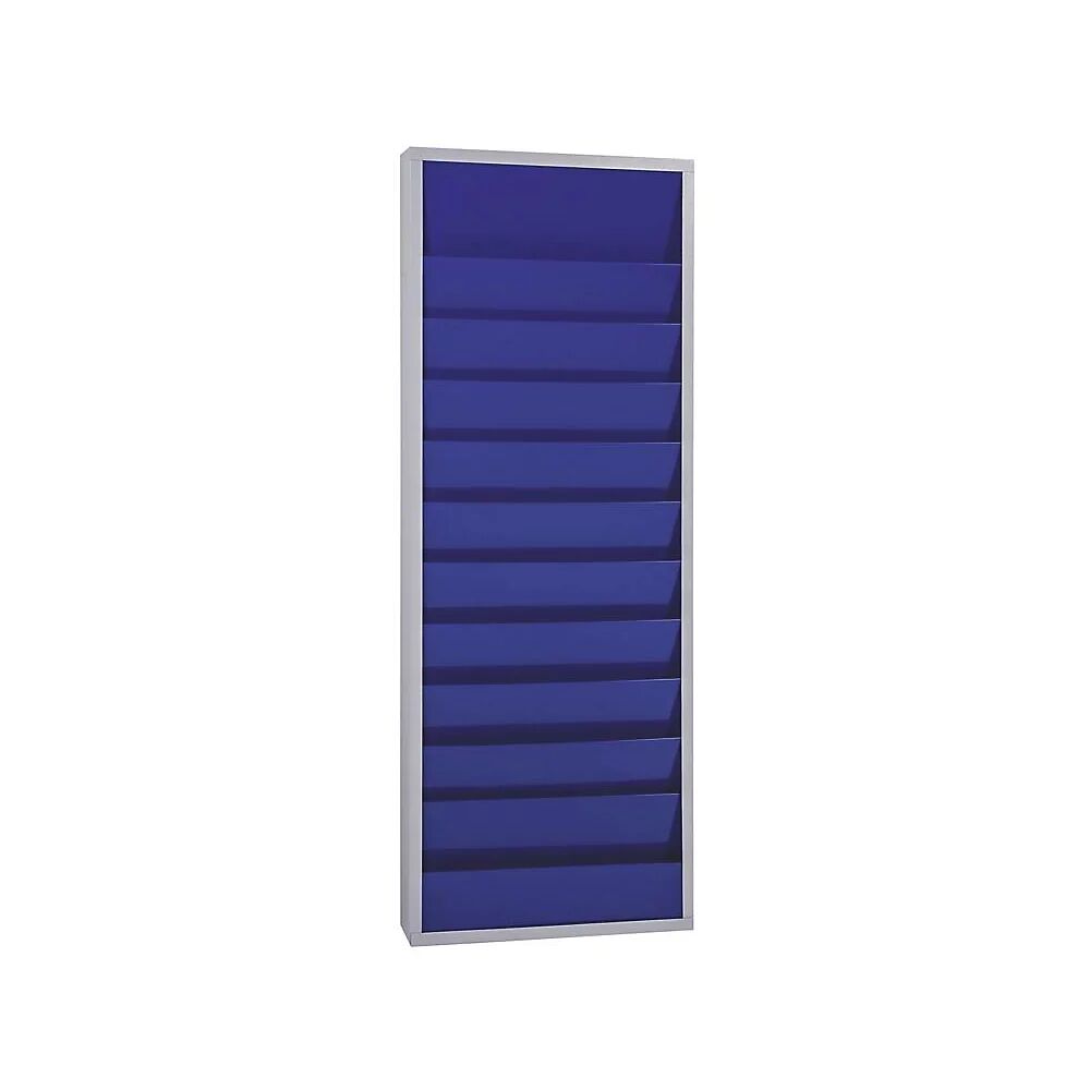 EICHNER Planungstafel, mit 10 Schienen zweireihig, HxBxT 1280 x 554 x 74 mm blau