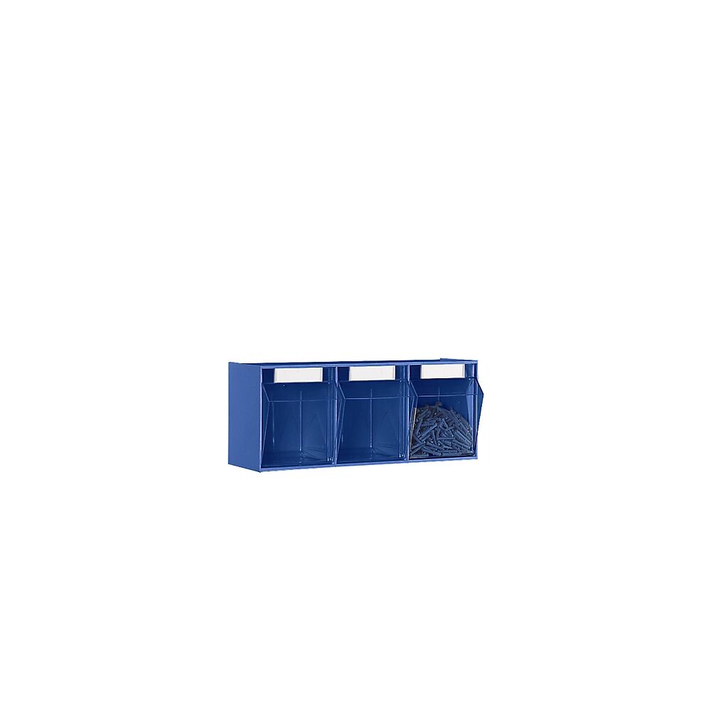 Klappkasten-System Gehäuse-HxBxT 240 x 600 x 197 mm 3 Kästen, blau, ab 10 Stk