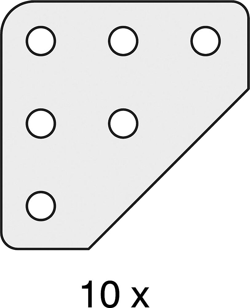 hofe Eckplatte, zur Versteifung verzinkt für Konstruktion, VE 10 Stk