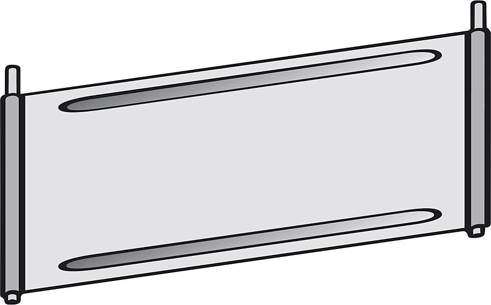 hofe Trennblech für Fächer-Regal verzinkt für Fachboden, BxT 1000 x 400 mm