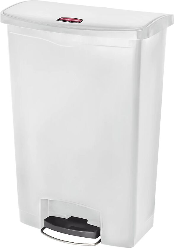 Rubbermaid Tretabfallsammler SLIM JIM® Volumen 90 l, BxHxT 353 x 826 x 570 mm, fahrbar weiß