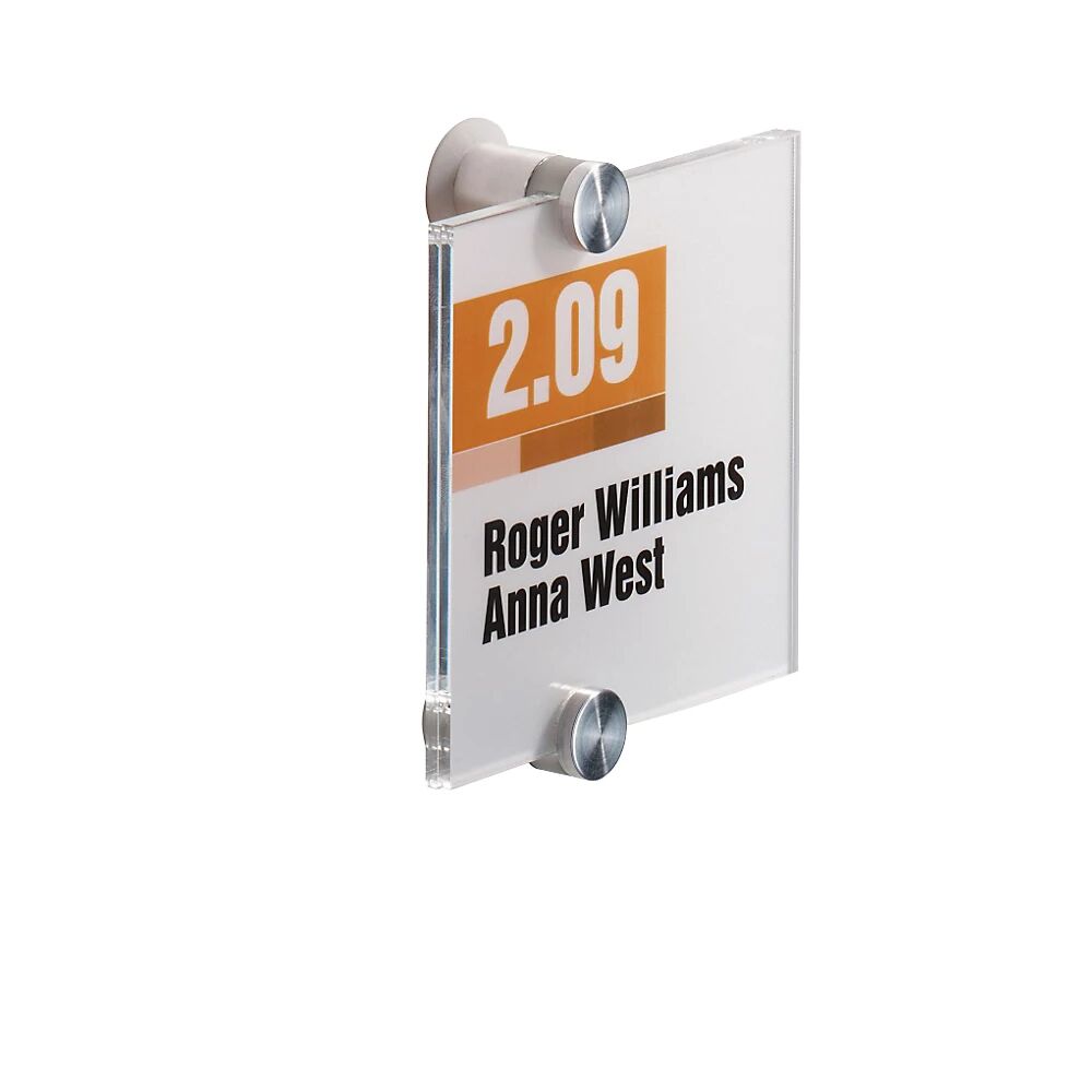 DURABLE Türschild CRYSTAL SIGN aus Acrylglas, VE 5 Stk HxB 105 x 105 mm